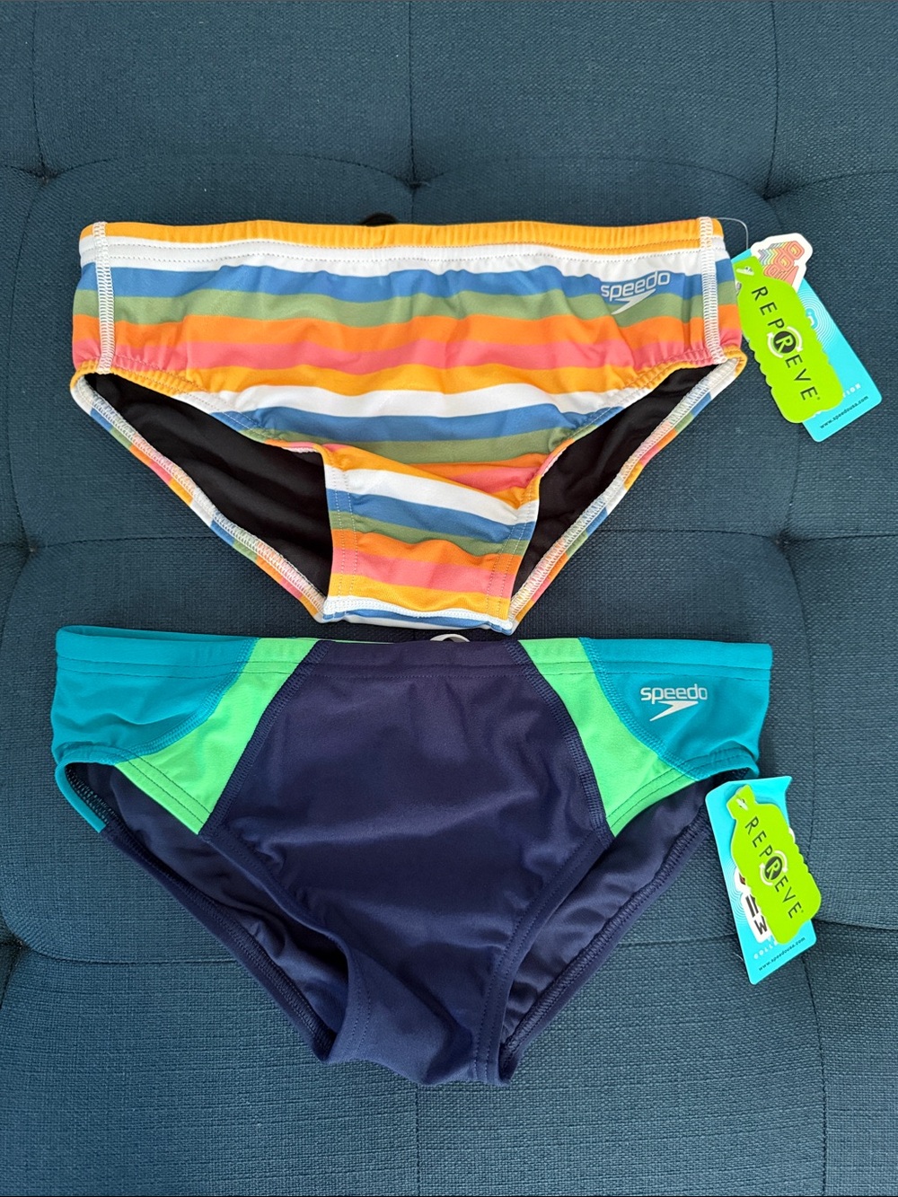 Men’s Speedo Swim Briefs Trunks set of 2 NEW European Brazilian Eco Endurance 30